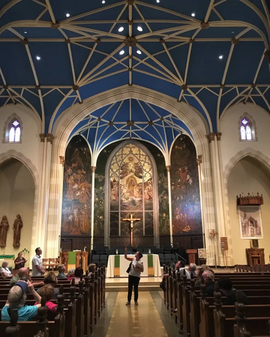 Megan giving tour in Buffalo